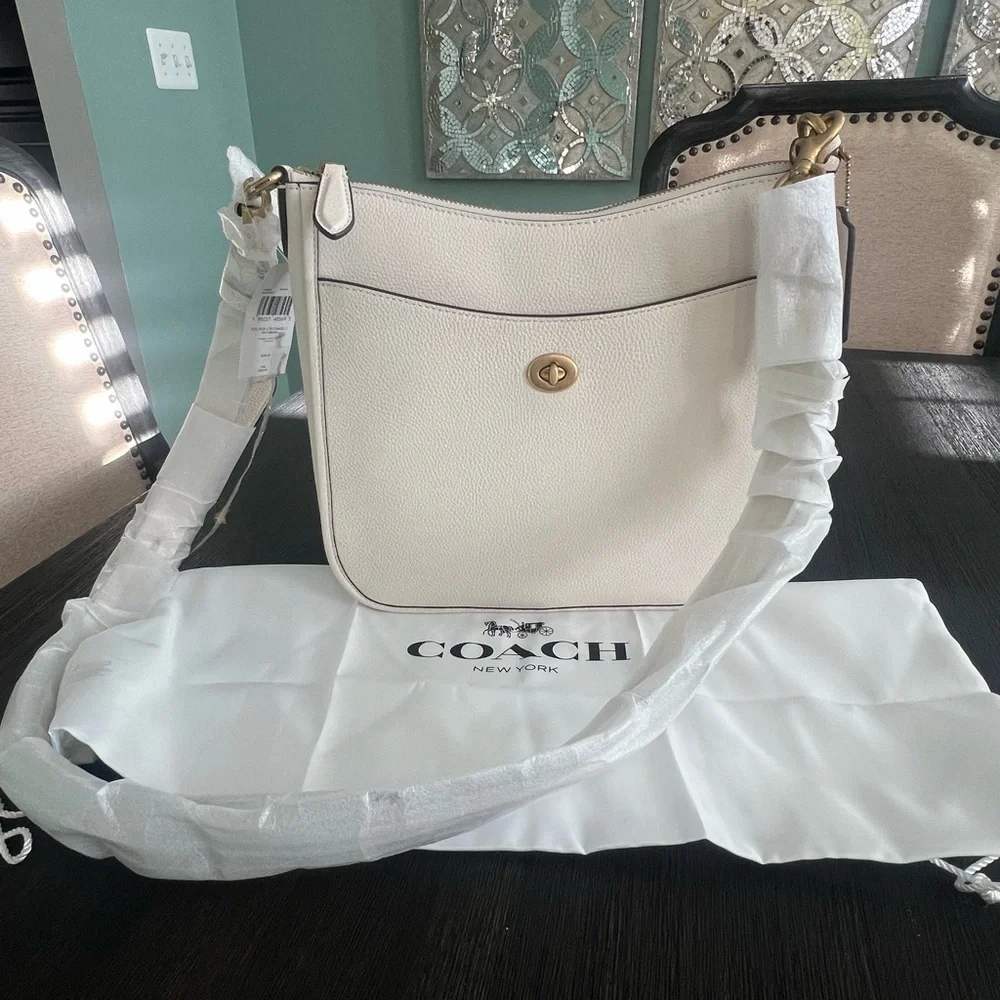 NWT Coach Polished Pebble Leather Chaise Crossbody